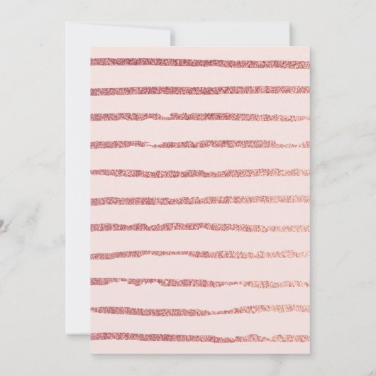 Carte De Remerciements Rose Parties scintillant or mignonne Script Gradua (Dos)