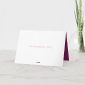 Carte de remerciements rose Peony (Dos)