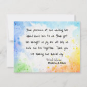 Carte de remerciements Rose personnalisé violet (Dos)