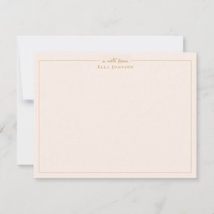 Carte De Remerciements Rose poudré élégant et or Professionnel