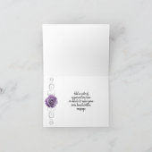 Carte de remerciements Rose pourpre (Intérieur)