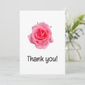 Carte De Remerciements Rose rose (Debout devant)