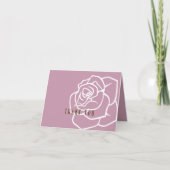 Carte de remerciements rose rose rose chic simple (Devant)