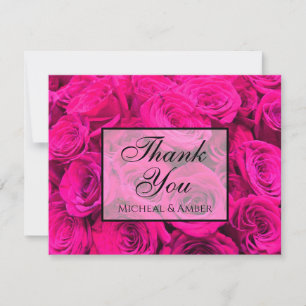 Carte De Remerciements Rose Roses rose fleurs rose rose floral rose