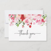 Carte De Remerciements Rose rouge  (Devant)