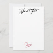 Carte De Remerciements Rose Silken (Dos)