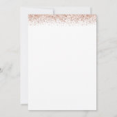 Carte De Remerciements Rose tendance Parties scintillant or photo Graduat (Dos)