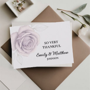 Carte de remerciements Rose violet concepteur