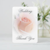 Carte De Remerciements Rosebud rose mariage Peach Peach (Debout devant)