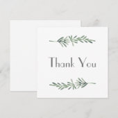 Carte De Remerciements Rosemaire aquarelle (Devant / Derrière)