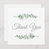 Carte De Remerciements Rosemaire aquarelle (Devant / Derrière)