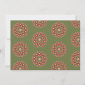 Carte De Remerciements Rosemaling vert olive (Dos)