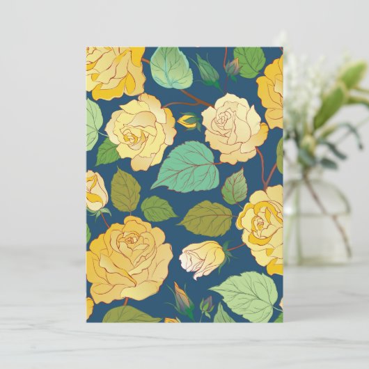 CARTE DE REMERCIEMENTS ROSES 2 (Debout devant)