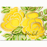 Carte De Remerciements Roses Abstraits bat mitzvah Jaune<br><div class="desc">Bar Mitzvah and Bat Mitzvah invitation sets design by Umua. Printed and shipped by Zazzle or its partenaires.</div>