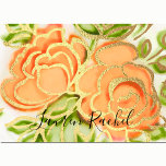 Carte De Remerciements Roses Abstraits bat mitzvah Orange<br><div class="desc">Bar Mitzvah and Bat Mitzvah invitation sets design by Umua. Printed and shipped by Zazzle or its partenaires.</div>