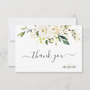 Carte De Remerciements Roses de l'albâtre monographique
