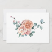 Carte De Remerciements Roses de l'enlèvement funéraire (Dos)