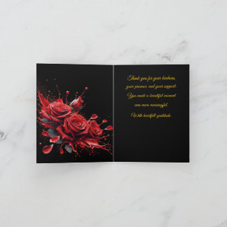 Carte De Remerciements Roses en fleur - Anniversaire élégant