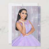 Carte De Remerciements Roses et papillons de Quinceañera (Dos)