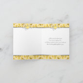 Carte de Remerciements Roses Jaunes, Gris et Blanc (Intérieur)