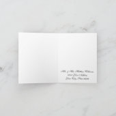 Carte De Remerciements Roses noires et blanches Bow rose (Intérieur)