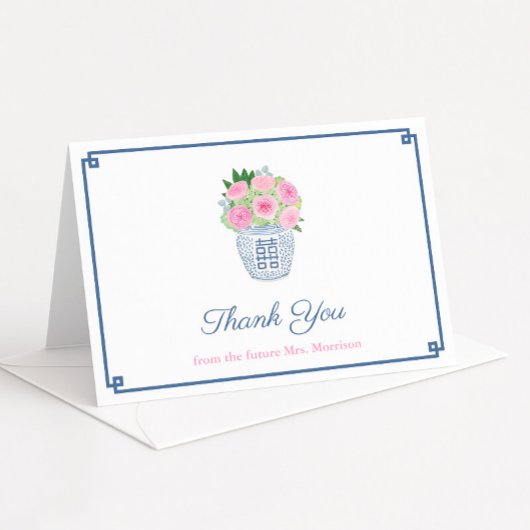 Carte De Remerciements Roses Préparatoires Pot à gingembre Mariage Cadeau