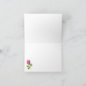 Carte De Remerciements Roses roses élégantes Mariage (Intérieur)