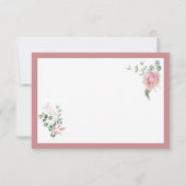 Carte De Remerciements Roses roses modernes Script diplômé (Dos)