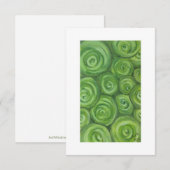 Carte De Remerciements Roses teintées de vert - illustration originale de (Devant / Derrière)