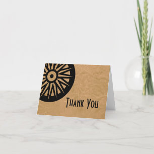 Carte De Remerciements Roue en Wagon Masculine