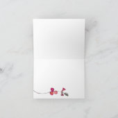 Carte De Remerciements Rouge Blush Floral Roses Élégant mariage (Intérieur)