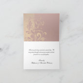 Carte De Remerciements Rouge brique riche et or envers spirale inversée M (Intérieur)