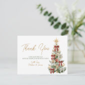 Carte De Remerciements Rouge C'est la saison de se marier Mariage d'hiver (Debout devant)