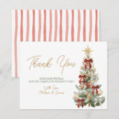 Carte De Remerciements Rouge C'est la saison de se marier Mariage d'hiver (Devant / Derrière)