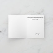 Carte De Remerciements Rouge Dragon épée Noire (Intérieur)