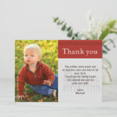 Carte De Remerciements Rouge fait sur commande de photo de gladiateur de (Debout devant)