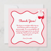 Carte De Remerciements Rouge Rose Cerise Saint-Valentin Remerciements de  (Devant)