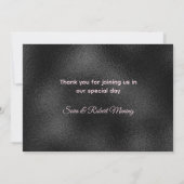 Carte De Remerciements Rouge rose chic paillettes noires monogramme qui d (Dos)