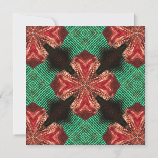 Carte De Remerciements Rouge Satin Bow Green Crisscross conception de rub (Devant)