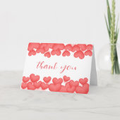 Carte De Remerciements Rouge Simple Un Baby shower Un Peu Amoureux (Devant)