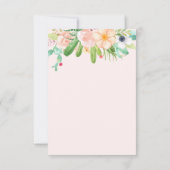 Carte De Remerciements Rougissent les Succulents (Dos)