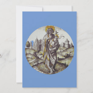 Carte De Remerciements Roundel avec Saint Jean Le Baptiste