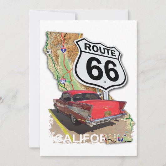 Carte De Remerciements Route 66 (Devant)