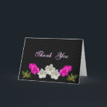 Carte De Remerciements Row of 4 o'clocks- blank or customize<br><div class="desc">Order several blank ones of this design to have when you want to send a handwritten note of thanks OR change the words on the front to make the ancilesless specific or add words of your choice. go to my ASSORTED FLOWERS SECTION to see many other flowers with matching and...</div>