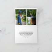 Carte De Remerciements Royal Bleu Jaune Or Encre d'alcool Script moderne (Intérieur)