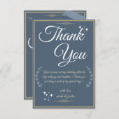 Carte De Remerciements Royal Blue Birthday Bash ! (Devant / Derrière)