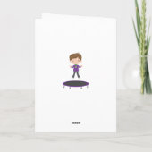 Carte De Remerciements Royal Blue Trampoline fête d'anniversaire (Dos)