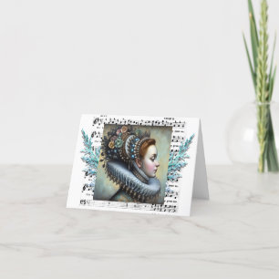 Carte De Remerciements Royal Melody Queen Collage avec musique Vintage