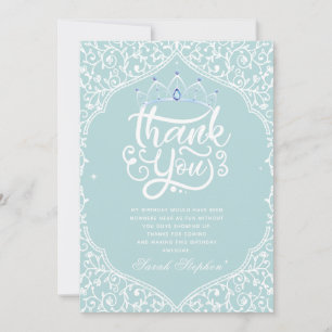 Carte De Remerciements Royal Princess Party