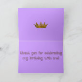 Carte de remerciements royale (Intérieur)